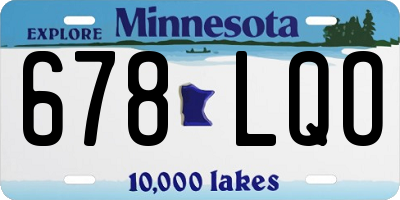 MN license plate 678LQO