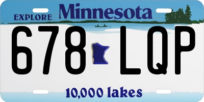 MN license plate 678LQP
