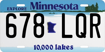 MN license plate 678LQR