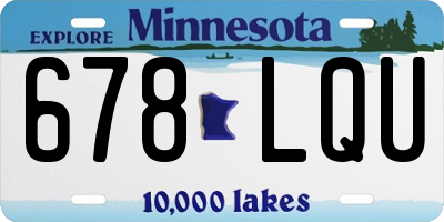 MN license plate 678LQU