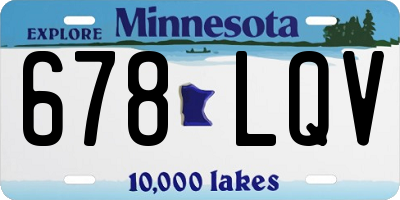 MN license plate 678LQV