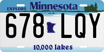 MN license plate 678LQY