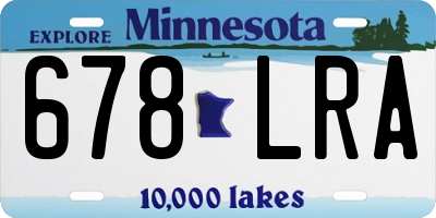 MN license plate 678LRA