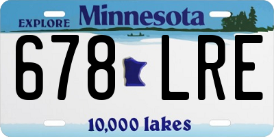 MN license plate 678LRE