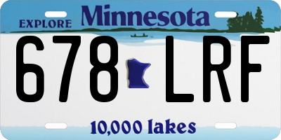 MN license plate 678LRF
