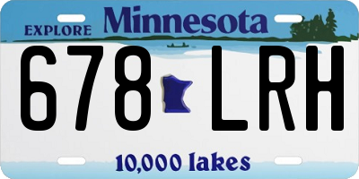 MN license plate 678LRH
