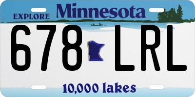 MN license plate 678LRL