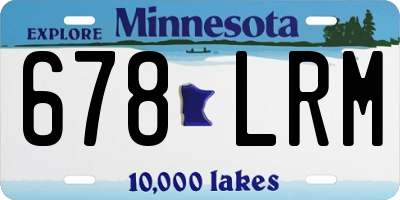 MN license plate 678LRM