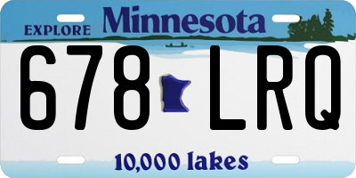 MN license plate 678LRQ