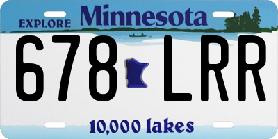 MN license plate 678LRR