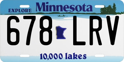 MN license plate 678LRV