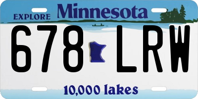 MN license plate 678LRW