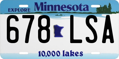 MN license plate 678LSA