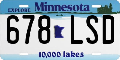 MN license plate 678LSD