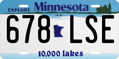 MN license plate 678LSE
