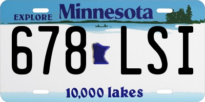 MN license plate 678LSI