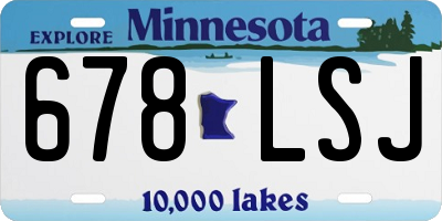 MN license plate 678LSJ