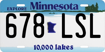 MN license plate 678LSL