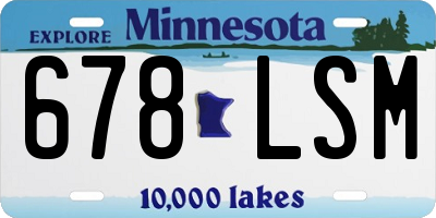 MN license plate 678LSM