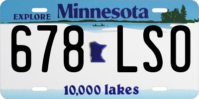 MN license plate 678LSO