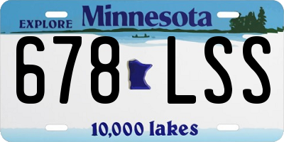 MN license plate 678LSS