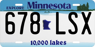 MN license plate 678LSX