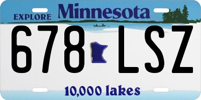MN license plate 678LSZ