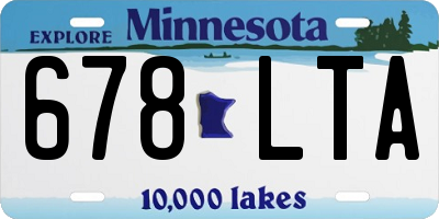MN license plate 678LTA