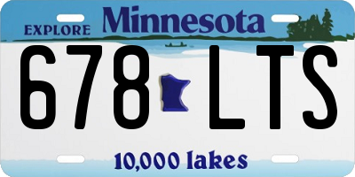MN license plate 678LTS