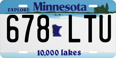 MN license plate 678LTU