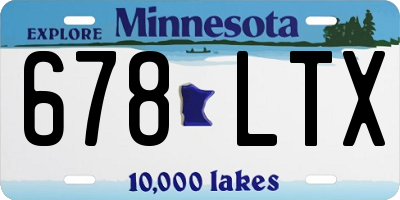 MN license plate 678LTX