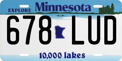MN license plate 678LUD