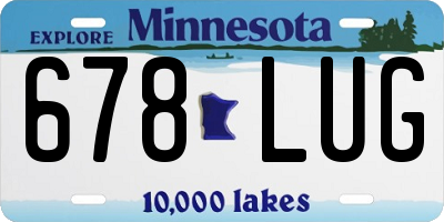 MN license plate 678LUG