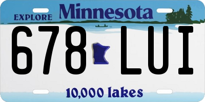 MN license plate 678LUI