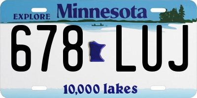 MN license plate 678LUJ