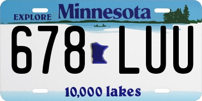 MN license plate 678LUU