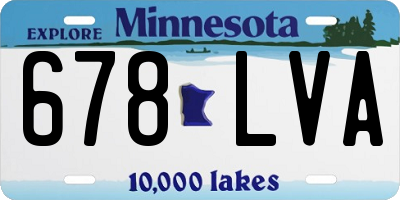 MN license plate 678LVA