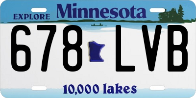 MN license plate 678LVB