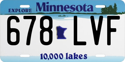 MN license plate 678LVF