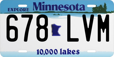MN license plate 678LVM