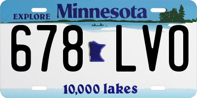 MN license plate 678LVO