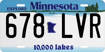 MN license plate 678LVR