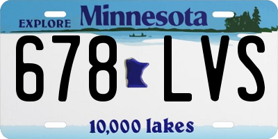 MN license plate 678LVS