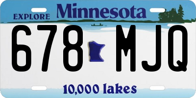 MN license plate 678MJQ