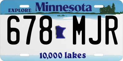 MN license plate 678MJR