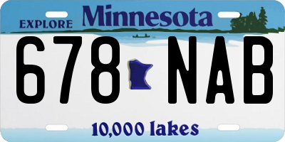 MN license plate 678NAB