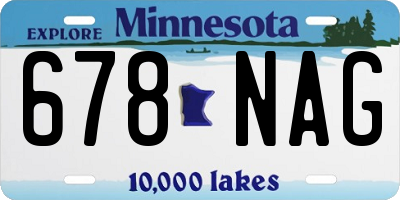 MN license plate 678NAG