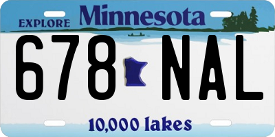 MN license plate 678NAL