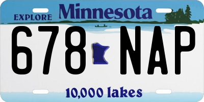 MN license plate 678NAP