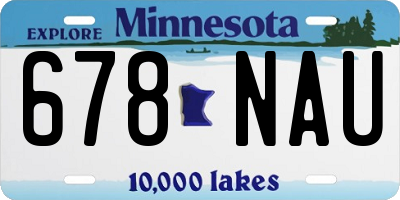 MN license plate 678NAU